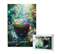Summer Jigsaw Puzzles for Adults 120, Coffee Puzzles for Adults Wooden, Funny/Difficult/Impossible/Challenging Decompression Games, As a Birthday and Holiday Decor Gift for Women and Men M-1420
