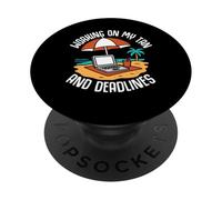 Summer Jobs - Working On My Tan And Deadlines PopSockets Adhesive PopGrip