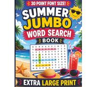 Summer Jumbo Word Search Book: Extra Large Print Word Search for Adults and Seniors, Summer Jumbo Puzzle Book with Easy-to-Read Grids, Vacation Themed Words & Relaxing Brain Games