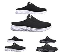 Summer Knit Mesh Upper Half Slippers For Men - Light Thin Breathable Mesh Slippers Large Size Soft Soled Walking Shoes Arch Support Orthopedic Sandals For Leisure Home And Outdoor Walking