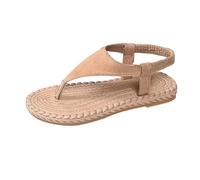 Summer : Knotted Top Chunky Heel Sandals Casual Fashionable Comfortable Versatile High Heel Chunky Heel Sandals Slide on Womens Sandals (Khaki, 4)