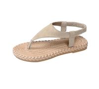 Summer : Knotted Top Chunky Heel Sandals Casual Fashionable Comfortable Versatile High Heel Chunky Heel Sandals Slide on Womens Sandals (Beige, 4)