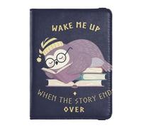 Summer Koala Travel Wallet Leather Passport Holder Large Capacity Passport Book Holders for Family Trip Accessories, Owl Reading Books at Night, One Size, Fashion
