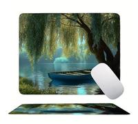 Summer Lake Mouse Mat 40 x 30 cm Ultra Thin, with Stitched Edges Office Mouse Pad, Non-Slip Rubber Base, Waterproof & Washable, Home Desk Accessories, Aesthetic with Design Mousepad 400x300mm s0z-178