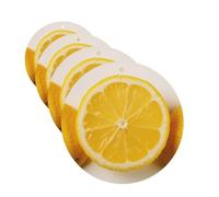 Summer Lemon Car Air Fresheners Cards 4 Pcs Hanging Fragrance Scented Cards Long-Lasting Car Aromatherapy Tablets for Wardrobe Bathroom Car Interior Mirror Pendant Gifts