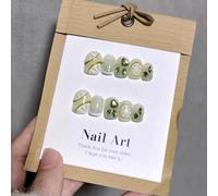 Summer Lemon Handmade Wearing Nail, Hand Painted Short Finished Product, Detachable Nail Artificial Nail(M)
