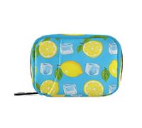Summer Lemon Ice Block Pill Bags with Detachable Compartments Portable 7 Day Pill Organizer for Purse