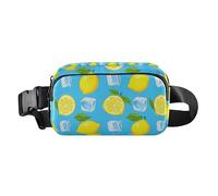 Summer Lemon Ice Block Trendy Fanny Pack Waist Bag for Women Men Water Resistant Crossbody Sport Bag with Adjustable Strap for Travel Vacation Running