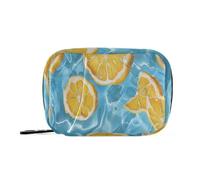 Summer Lemon Medication Bags with Detachable Compartments Reusable Portable Pill Organizer for Purse