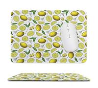 Summer Lemon Mouse Pad Waterproof Ultra-Thin Non-Slip Rubber Base Square Mouse Mat Gaming Mousepad 7.9"x9.4"