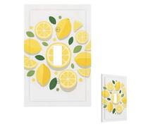 Summer Lemon Wall Plate Cover Modern Decorative 1 Gang Light Switch Cover Unbreakable Receptacle Outlet Covers For Living Room Bedroom Home Decor Single Toggle