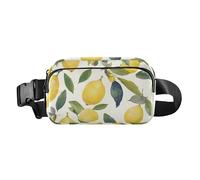 Summer Lemon Yellow Stylish Fanny Pack Waist Bag for Women Men Multipurpose Zipper Fanny Pack Sling Bag with Adjustable Strap for Cycling Hiking Gym