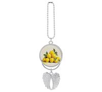 Summer Lemons Pop Art Car Hanging Pendant Car Interior Decoration Rearview Mirror Charms Ornaments