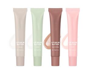 Summer Lip Balm Butter Set, Moisturizing Lip Care With Natural Oils For 24h Moisture Care,Lighten Dark Lip Color Reduce Lip Lines&Wrinkle Lip Repair Protection (4Pcs)