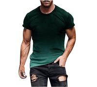 Summer Loose Top for Men Vintage Pattern Tee Shirts Casual Gradient Color Round Neck Printing Pullover Fitness Sports Shorts Sleeves T Shirt Blouse Athletic Sweatshirts Holiday Vacation UK Sale