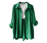 Summer Lounge Wear Sets for Women UK, Shirt and Shorts Two Piece Co Ord Sets, Going Out Outfits, Leisure Track Suits Aesthetic Clothes for Holiday Beach