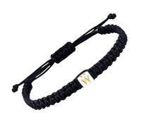 SUMMER LOVE Handmade Black Red Rope Braided Initial Bracelets for Couples Women Men Best Friend Charm Letter Bracelet for Teens Graduation Anniversary Birthday Gifts for Him Her, Adjustable, no