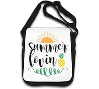 Summer Lovin Loving Pineapple and Sun Graphic Shoulder Bag White