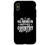 Summer means Country Music USA America Cowboys Case for iPhone X/XS