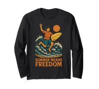 Summer Means Freedom Surfing Vibes Long Sleeve T-Shirt