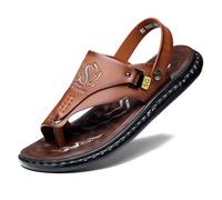Summer Men Outdoor Orthopedic Bunion Corrector Sandals,Stylish Hallux Valgu Slippers for Arch Support,Open Toe Plantar Fasciitis Flip Flops(Brown,7 UK)