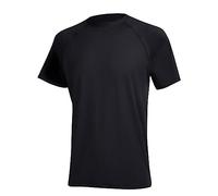 Summer Men's Fashion Trend Solid Short Sleeve Surfing Set Swimming Sun Clothing Rowing Vest Men, Black (black-a), S