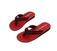 Summer Mens Slippers Fit,Platform Mens Sandals Walking,Fashion Beach Breathable Summer Flat Footwear for Warm Weather and Outdoor Relaxation Slider Slipper Shoes Red