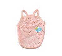 Summer Mesh Dog Camisole Vest - Cute Breathable Puppy Clothes for Small Dogs Poodle Maltese Cats Pet Apparel(Pink,XXL)