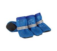 Summer Mesh Dog Shoes 4 Piece Outfit Breathable Dog Shoes Hot Summer Floor Small Adjustable Boots Girl Dresses Christmas (A, S)