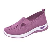Summer Mesh Sneaker for Womens Ladies Slip on Trainers Sketches Wide Ankle Strap Low Wedge Trainers UK Size Walking Breathable Mesh Sneakers Running Training Women Lightweight Shoes Size 6 Hot Pink