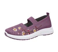 Summer Mesh Sneaker for Womens Ladies Slip on Trainers Sketches Wide Ankle Strap Low Wedge Trainers UK Size Walking Breathable Mesh Sneakers Running Training Women Lightweight Shoes Size 6