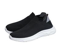 Summer Mesh Sneakers Men, Unisex Slip-On Running Trainers Soft Thick Bottom Sports Shoes Non-Slip Breathable Walking Shoe Safety Jogging Sneakers Without Laces Lightweight Outdoor Casual Footwear