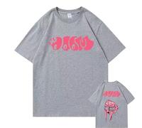 Summer MF Doom Merch Tshirt Unisex,Hip Hop Short Sleeve T-Shirt Men Women Streetwear Harajuku Tops(XS-3XL) (Color : 5, Size : L)