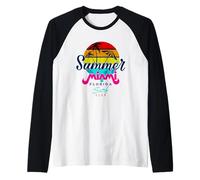 Summer Miami Beach Sunset Tee Shirts, I Love Miami, Miami Raglan Baseball Tee