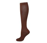 Summer Mid Tube Solid Color Compression Socks Sports Socks Pressure Socks Calf Socks Pressure Socks Glow in The Dark Fishnets Stockings (Coffee, M)