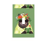 Summer Modern Single-Gang Switch Wall Plate â€“ Premium Pc Material Decorative Cover with Full-Panel Printed Design, Easy Installation for Residential & Commercial Use