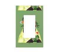 Summer Modern Single-Gang Switch Wall Plate â€“ Premium Pc Material Decorative Cover with Full-Panel Printed Design, Easy Installation for Residential & Commercial Use