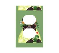 Summer Modern Single-Gang Switch Wall Plate â€“ Premium Pc Material Decorative Cover with Full-Panel Printed Design, Easy Installation for Residential & Commercial Use