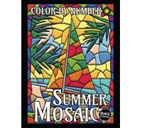 Summer Mosaic Color By Number for Adults (Black Backgrounds): Activity Color By Number Coloring Book for Adults Relaxation and Stress Relief