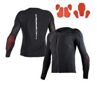 Summer Motorcycle Protection Shirt Men Women, Breathable Mesh Riding Armour With Removable Protective Pads, Motorbike Gear For Urban Road Trips Outdoor Sports,Black-S