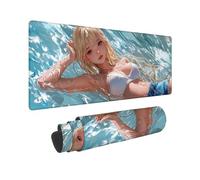 Summer Mouse Pad Woman Mouse Mat 700x300x3mm, Waterproof & Durable Surface Extended Desk Mat-3mm Stitched Edges, Non-Slip Rubber Base Mousemat for Desk Accessories Office Home, Gifts for Women 6W-174