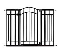 Summer Multi-Use Decorative Extra Tall Walk-Thru Baby Gate, Fits Openings 28.5-48 Inch (Pack of 1), Black Metal, for Doorways and Stairways, 36" Tall Baby and Pet Gate, Black, One Size