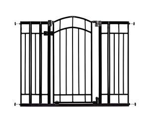 Summer Multi-Use Decorative Extra Tall Walk-Thru Baby Gate, Fits Openings 28.5-48 Inch (Pack of 1), Black Metal, for Doorways and Stairways, 36" Tall Baby and Pet Gate, Black, One Size