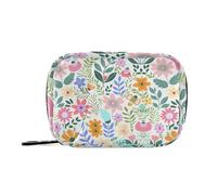 Summer Multicolor Floral Brilliance medical bag with Detachable Compartments convenient pill cases organizers