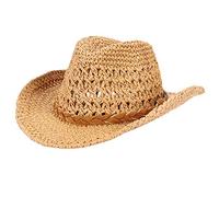 Summer Natural Straw Cowboy Hat, Family Matching Beach Sun Hat, Parent-Child Cowboy Cowgirl Cap, Wide Brim Floppy Sun Protection Straw Vintage Style Panama Fedora Headwear Beach Cap for Adults Kid