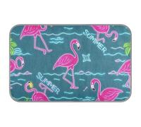 Summer Neon Flamingo Coconut Tree Blue Summer cat cooling mat outdoor Self Cooling pad for cats outdoor for rabbits sleeping portable esterilla refrescante para perros M