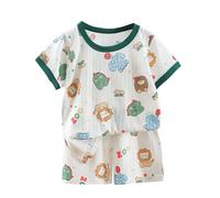 Summer New Children's Children's Short Sleeved Shorts Suit Men and Women Baby T Shirt Boys Girls Cotton Old Man Outfits Boys (JN, 12-18 Months)