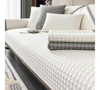 Summer New Cooling Ice Doug Couch Cover,Upgrade Honeycomb Anti-slip Sofa Cover,3D Structure Breathable Cool Couch Covers,1 Piece Smooth Washable Sofa Cover for Sleeping Naked,White-47 x63/120x160cm