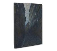 Summer Night By Eugene Jansson Canvas Print | Gallery Wrapped 30mm Frame Wall Art | 20x14 inches | Ready to Hang | Classic Landscape Picture | Living Room Bedroom Lounge Office