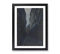Summer Night By Eugene Jansson Classic Painting Framed Print | A3 Black Framed Wall Art | Ready to Hang | Classic Landscape Picture | Living Room Bedroom Lounge Office